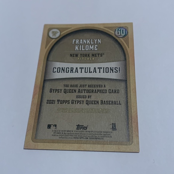 2021 Topps Gypsy Queen Franklyn Kilome Mets Autograph #GQA-FK (MISC8) - Picture 2 of 2